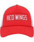Фото #3 товара Men's Red, White Detroit Red Wings Team Plate Trucker Snapback Hat