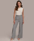 Фото #4 товара Women's Pinstriped Wide-Leg Pants