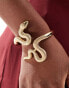 Фото #4 товара ASOS DESIGN cuff bracelet with snake detail in gold tone