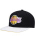 Фото #1 товара Men's Black, White Los Angeles Lakers Hardwood Classics Wear Away Visor Snapback Hat