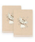 Christmas Angel Embroidered Luxury 100% Turkish Cotton Hand Towels, 2 Piece Set