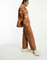 Фото #4 товара ASOS DESIGN cargo barrel leg trouser in ginger co-ord