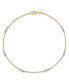 ფოტო #1 პროდუქტის Cubic Zirconia (1/20 ct. t.w.) Anklet in 14k Yellow and White Gold