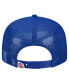 Men's Blue Detroit Pistons Evergreen Meshback 9FIFTY Snapback Hat - фото #4