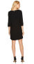 Фото #3 товара Trina Turk 155701 Women's Marlowe Shift Dress 3/4 Sleeve Solid Black Size 6