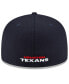 Фото #4 товара Men's Navy Houston Texans Basic 59FIFTY Fitted Hat