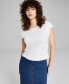 ფოტო #3 პროდუქტის Women's Extended Shoulder T-Shirt, Created for Macy's