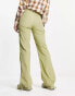 Daisy Street fitted parachute cargo trousers in khaki