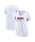 ფოტო #1 პროდუქტის Women's White Washington Commanders Hometown Collection Tri-Blend V-Neck T-shirt