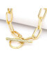 ფოტო #2 პროდუქტის Paper Clip Chain + Cubic Zirconia Toggle Necklace