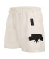 ფოტო #4 პროდუქტის Men's Cream San Antonio Spurs Triple Tonal Woven Shorts