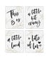 Фото #1 товара This is Us - Unframed Linen Paper Wall Art - Set of 4 - Artisms - 8 x 10 in