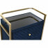 Фото #5 товара Тумба прикроватная DKD Home Decor Стеклянная (60 x 35 x 74 см) Кристалл Синий Золотой