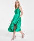 ფოტო #3 პროდუქტის Petite Square-Neck Sleeveless Asymmetric-Hem Dress