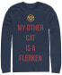 Фото #2 товара Marvel Men's Captain Marvel My Cat is a Flerken, Long Sleeve T-shirt