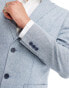 Selected Homme linen mix suit jacket in blue