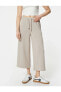Фото #3 товара Culotte Pantolon Beli Bağcıklı Crop Bol Paça Cepli Modal Karışımlı