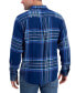 Фото #2 товара Men's Perfect Duo Yarn-Dyed Double-Weave Plaid Button-Down Shirt
