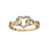 Romantic gold-plated ring with zircons PO/SR03861A