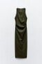 Фото #5 товара Платье миди из смесового льна с витыми деталями по проймам ZARA