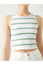 Crop Fitilli Atlet Basic Halter Yaka