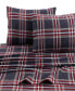 Фото #2 товара Комплект постельного белья Tribeca Living heritage Plaid из фланели 5-унций с принтом для дополнительно глубокого кармана на односпальную кровать
