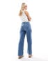 ONLY Petite Kirsi high waisted wide leg cargo jeans co-ord in blue and white stripe