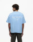 Good For Nothing oversized t-shirt with logo back print in blue