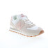 Фото #2 товара New Balance 574 U574RE2 Mens White Suede Lace Up Lifestyle Sneakers Shoes