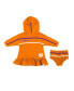 Girls Infant Orange Clemson Tigers Winifred Hoodie Dress and Bloomer Set