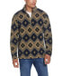 Фото #1 товара Men's Southwest Printed Sherpa Quarter-Zip Sweater