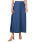 ფოტო #1 პროდუქტის Women's Cotton A-Line Pull-On Midi Skirt