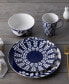 Фото #5 товара Bluefjord Floral 4 Piece Coupe Salad Plates Set, Service for 4