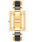 Women's Quartz Black Ceramic and Gold-Tone Alloy Bracelet Watch, 24mm x 31mm
