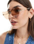 AIRE cosmic love heart sunglasses in tan