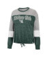 Фото #2 товара Women's Green Michigan State Spartans Joanna Tie Front Long Sleeve T-shirt