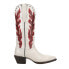 Corral Boots Tall Embroidered Studded Pointed Toe Cowboy Womens White Casual Bo