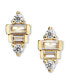 ფოტო #1 პროდუქტის 18k Gold-Plated Sterling Silver Cubic Zirconia Geometric Stud Earrings