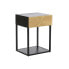 Фото #1 товара Ночной столик DKD Home Decor Позолоченный 35 x 40 x 55 cm Чёрный Металл Деревянный