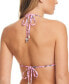 Фото #2 товара Women's Triangle Halter Floral-Print Bikini Top
