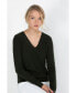 Фото #14 товара Women's 100% Pure Cashmere Long Sleeve Pullover V Neck Sweater (8160, Lime, Large )