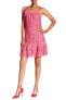 Trina Turk 154008 Women's Jaunty Scoop Neck Tiered Knit Dress Pink Olean Sz. XS