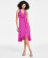 Women's Ruffled Tie-Waist Faux-Wrap Dress