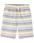 Фото #3 товара Kid Baja Striped Drawstring Canvas Shorts 5