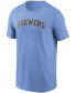 Фото #3 товара Men's Christian Yelich Light Blue Milwaukee Brewers Name Number T-shirt