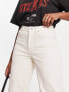 ONLY Juicy high waisted wide leg jeans in ecru