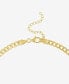 Фото #3 товара Macy's diamond Cuban Link 18" Chain Necklace (1/3 ct. t.w.) in 14k Gold-Plated Sterling Silver