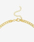 Фото #3 товара Macy's diamond Cuban Link 18" Chain Necklace (1/3 ct. t.w.) in 14k Gold-Plated Sterling Silver