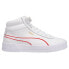 Фото #1 товара Puma Carina Mid Logo Block Womens White Sneakers Casual Shoes 386822-01