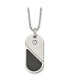 ფოტო #1 პროდუქტის CZ Fiber Inlay Movable Dog Tag Heart Pendant Ball Chain Necklace